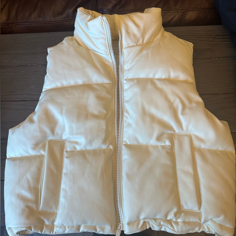 Hollister faux leather vest